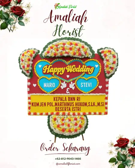 Papan Bunga Pernikahan Budeng